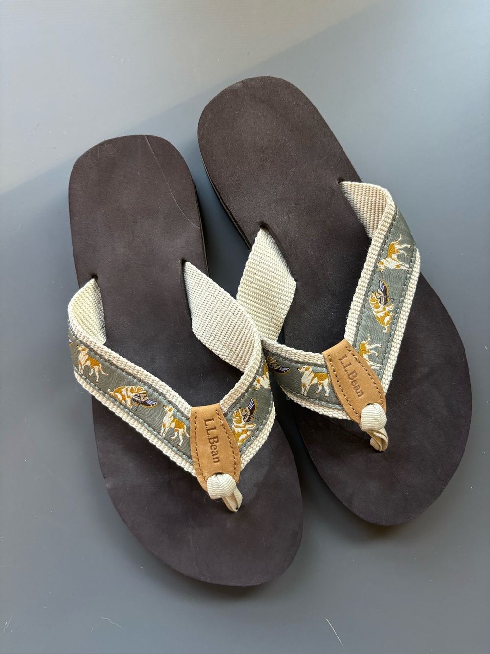 L.L. Bean Dog Flip Flops- 7